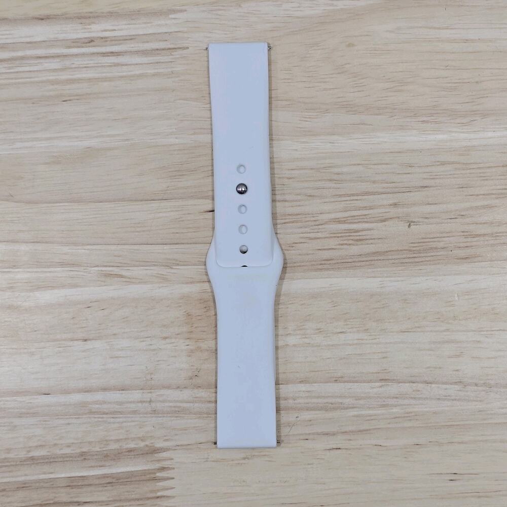 White Unisex Silicone Sport Watch Band Strap Compatible with 20mm Watch Lugs